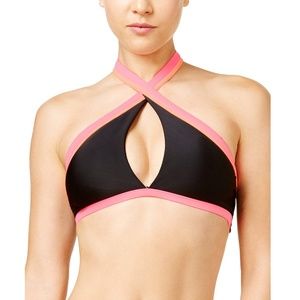 Bikini Nation Block and Roll Halter Bikini Top NWT